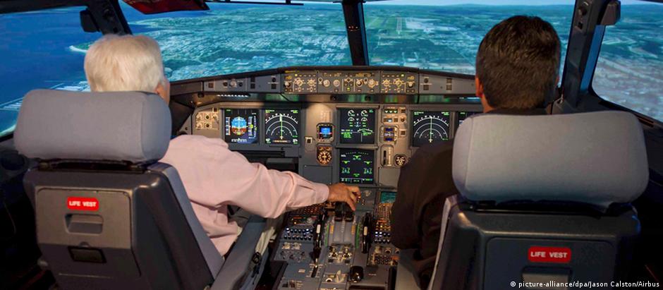 Assim como aviões, simuladores de voo têm tecnologia cada vez mais avançada