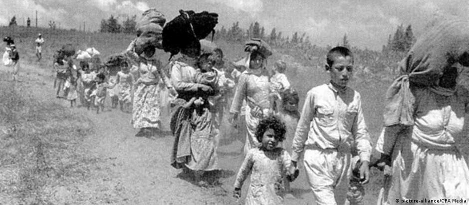 Êxodo palestino após fundação de Israel, em 1948: habitantes árabes da região perderam seus lares