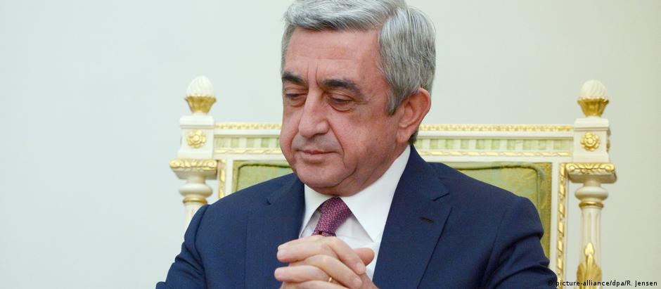 Serj Sargsyan chegara ao cargo de primeiro-ministro na semana passada