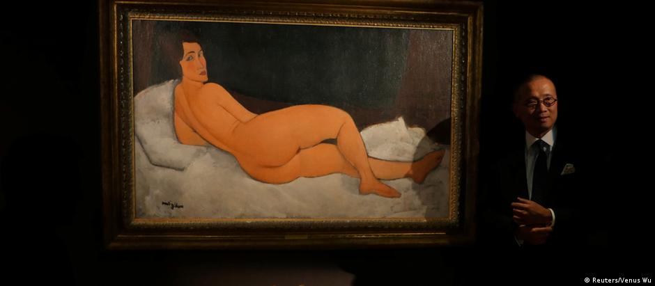O quadro "Nu couché (sur le cote gauche)" é parte de uma série na qual Modigliani reinventou o nu artístico