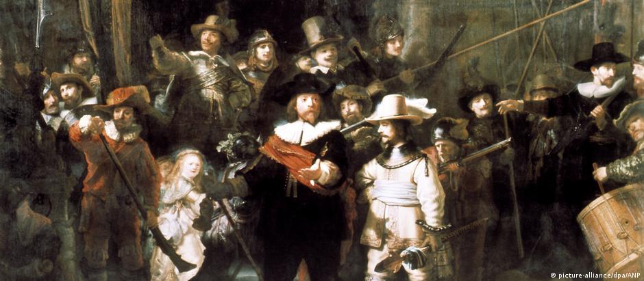 "A Ronda Noturna" é um dos quadros mais famosos do mundo e considerado a obra mais ambiciosa de Rembrandt