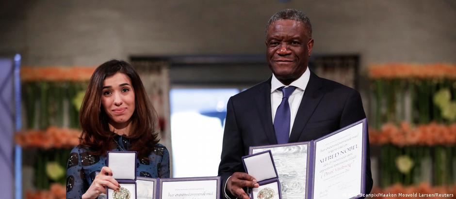 Mukwege e Murad foram agraciados com o Nobel por por combaterem a violência sexual como arma de guerra